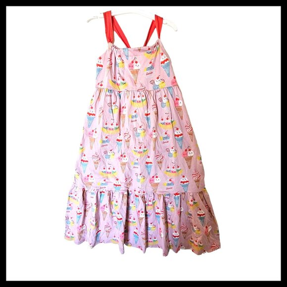 Mini Boden Tiered Jersey Maxi Dress French Pink Ice Cream Girls 11 12 Years NWT - Picture 2 of 11